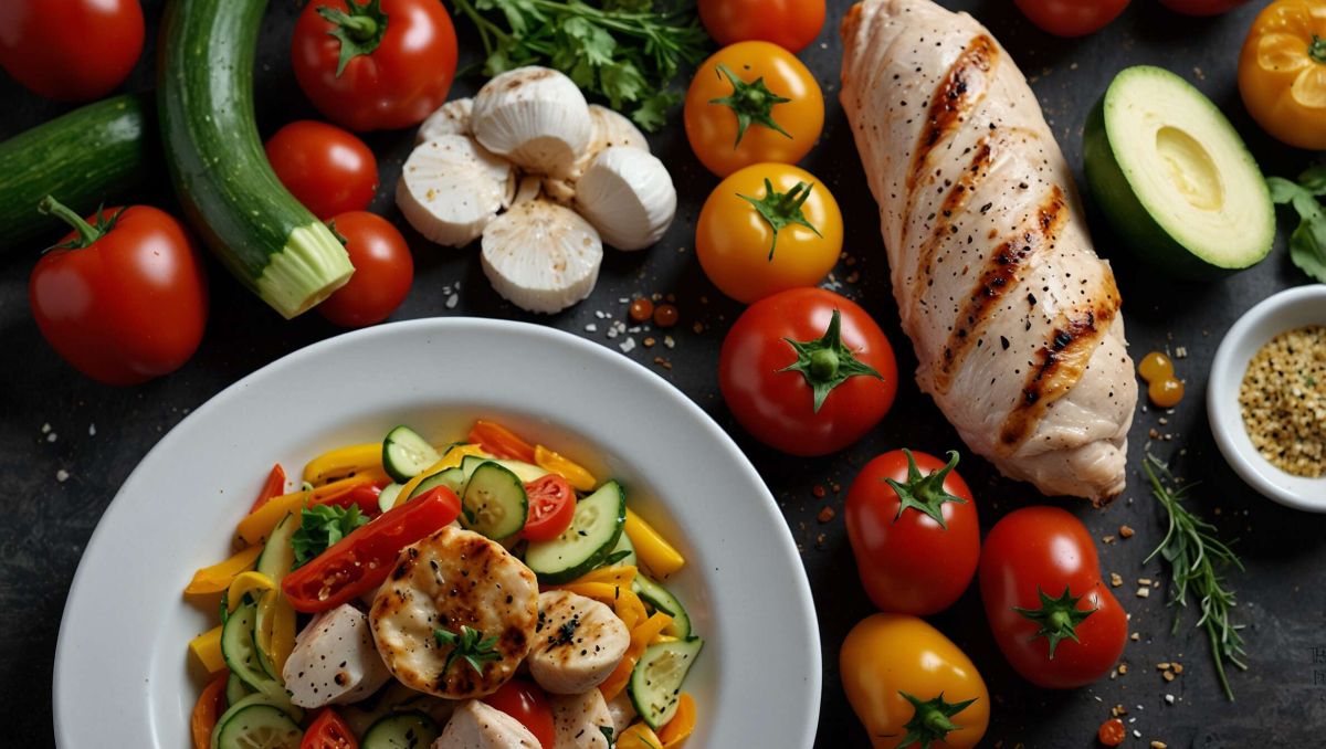 Un festival de saveurs : poêlée de légumes d'été et poulet grillé