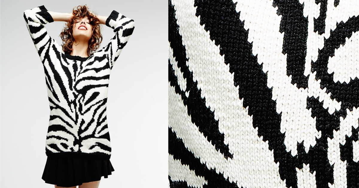 L'élégance sauvage du pull jacquard zèbre
