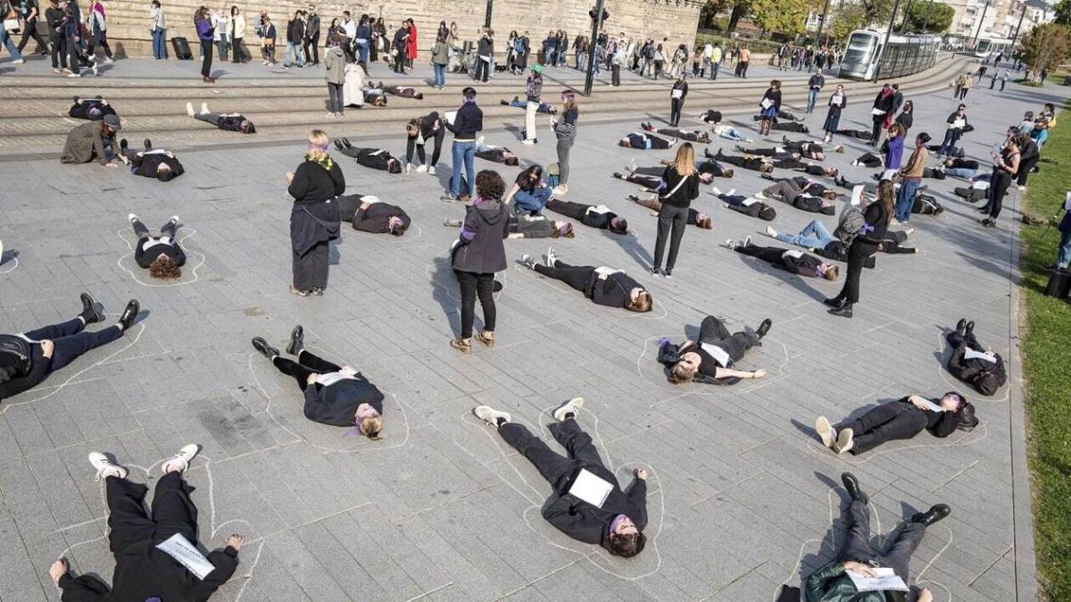 Une marche contre les violences faites aux femmes près de Nantes