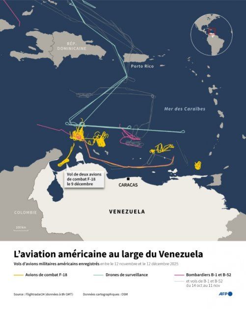 Les États-Unis intensifient leurs opérations militaires près des côtes vénézuéliennes