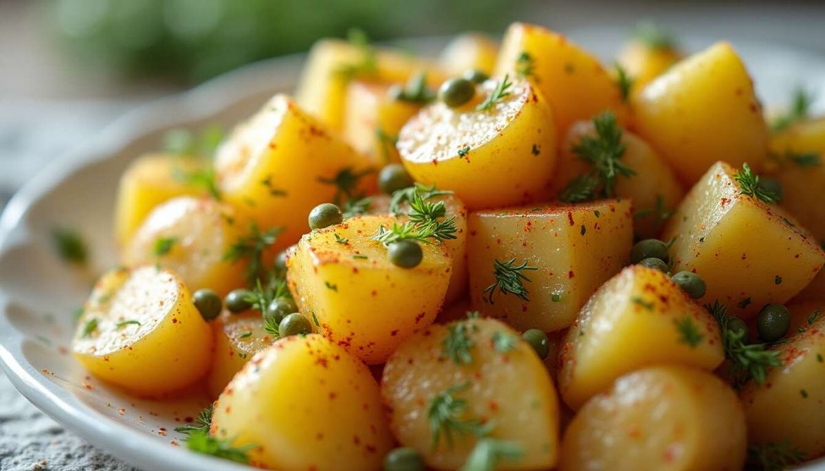 Une salade de pomme de terre printanière qui fait sensation au printemps