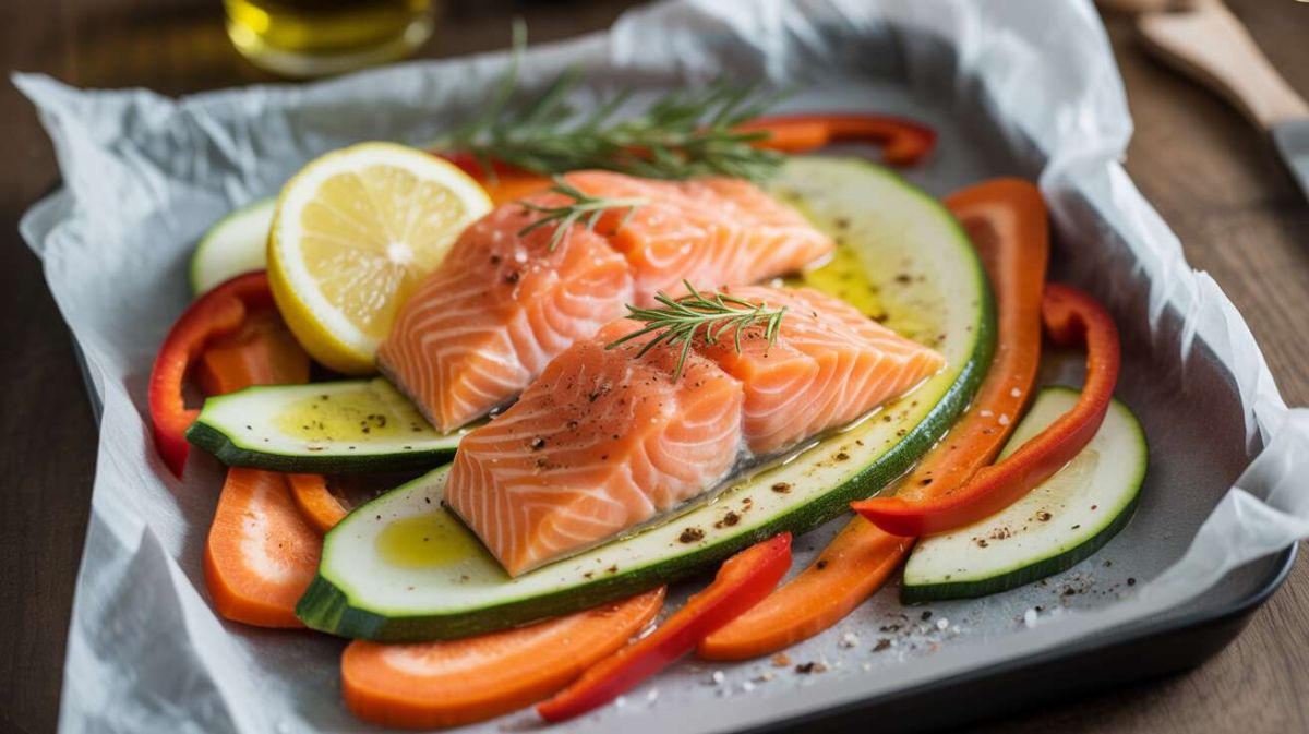 Découvrez le saumon en papillote aux petits légumes pour un repas sain et délicieux