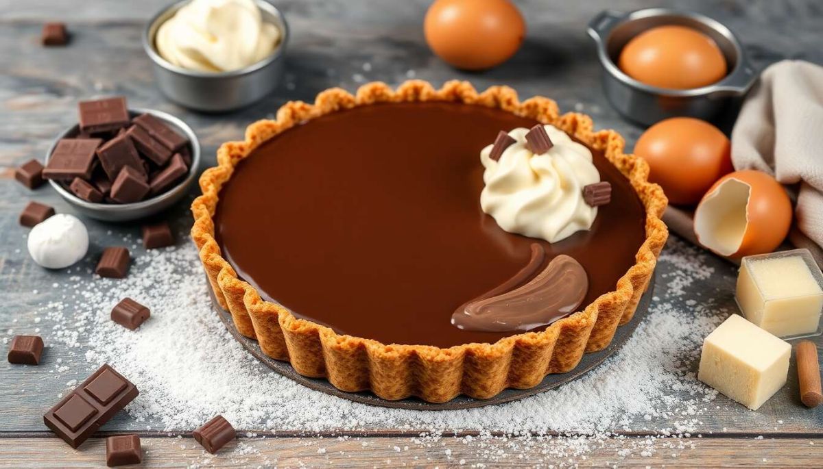 Une tarte au chocolat au lait qui fait fondre les cœurs