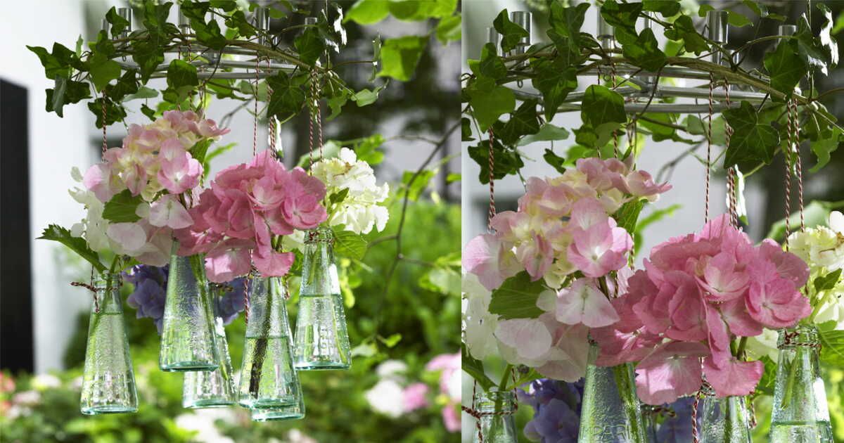 Déco récup : des soliflores aériens