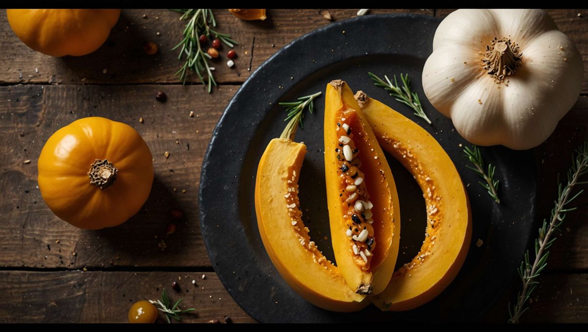 Savoureuse courge rôtie à l'ail : un festin automnal à partager