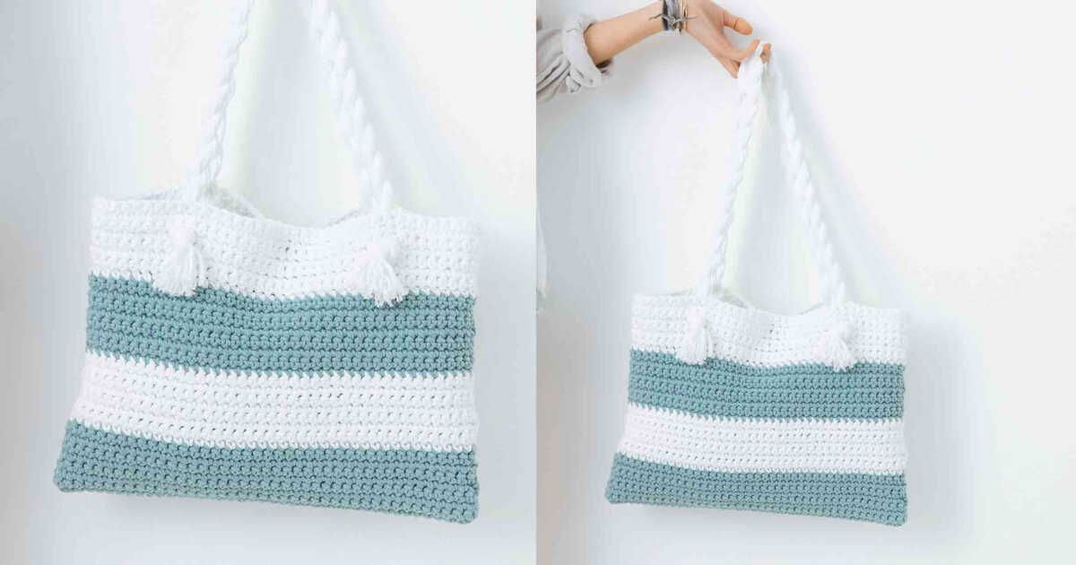 Créez votre cabas rayé au crochet pour un été coloré
