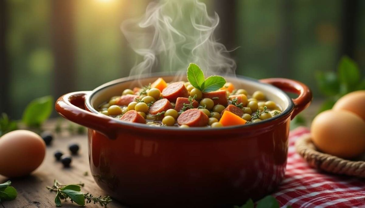 Savourez la saucisse fumée aux pois cassés : une tradition réconfortante