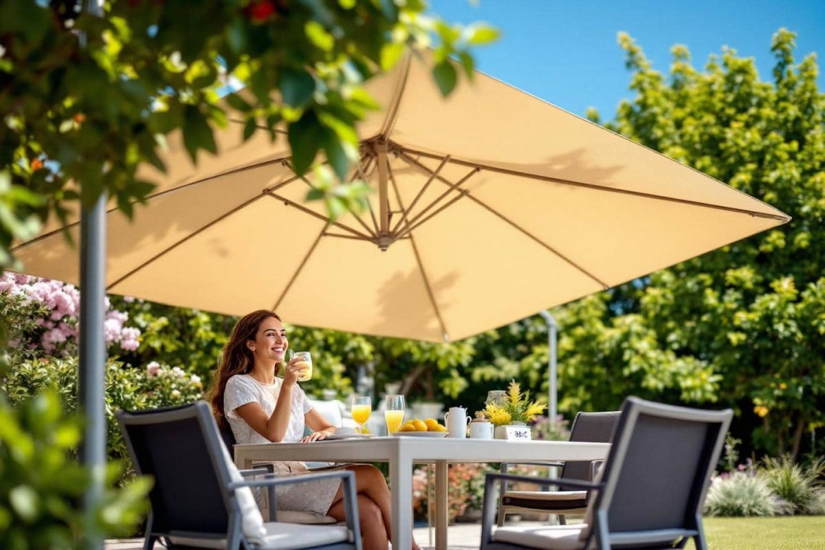 Offre estivale : le parasol NATERIAL Aura à 80 € de réduction chez Leroy Merlin