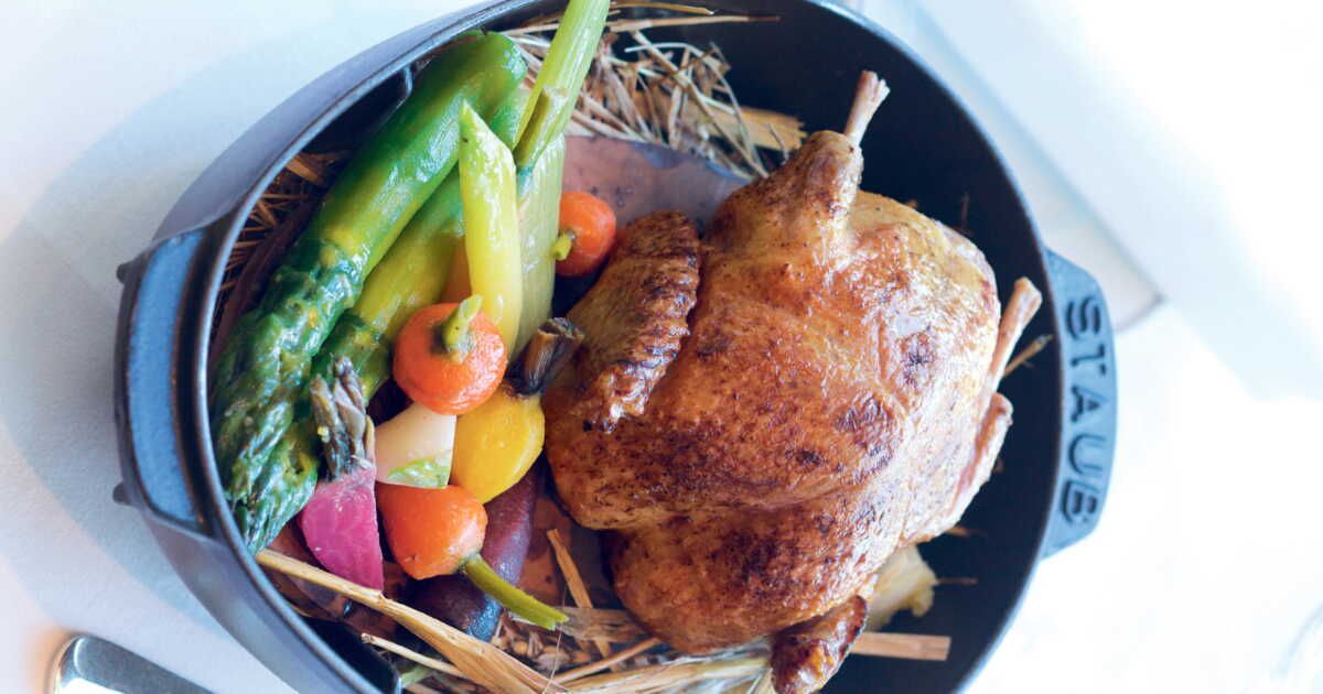 La délicatesse des pigeonneaux aux herbes
