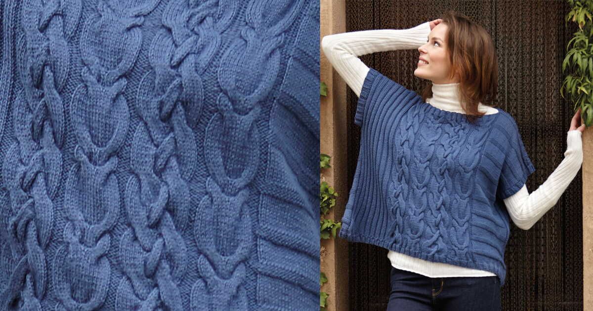 Le charme intemporel du pull poncho à torsades