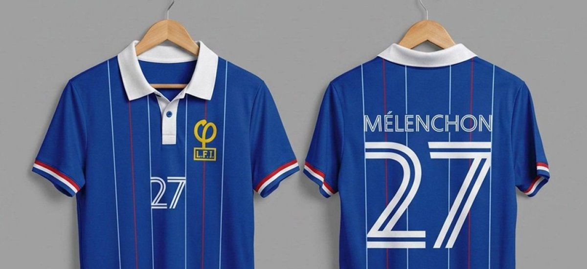 Un maillot aux couleurs de la France insoumise pour soutenir la campagne de Mélenchon