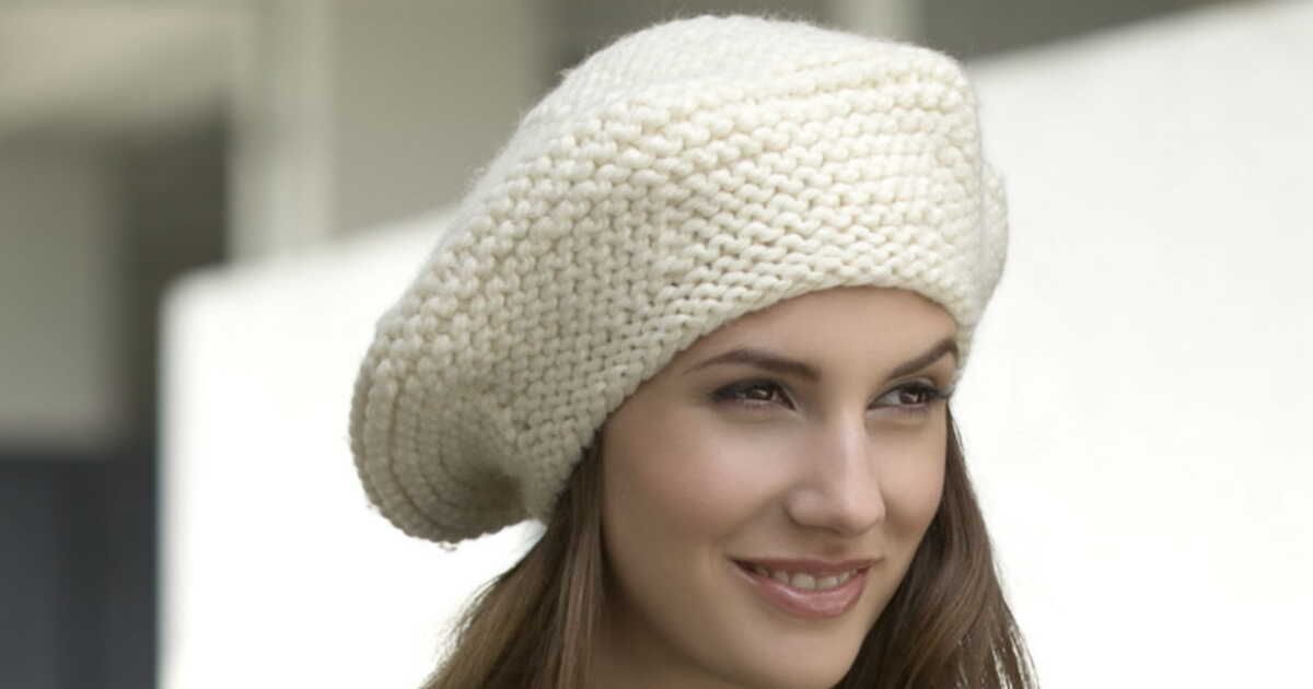 Le béret au point mousse