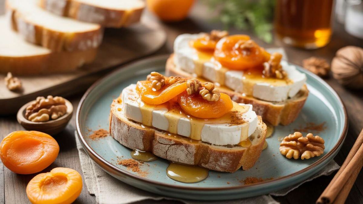 Tartines abricots, miel et fromage frais : une recette gourmande