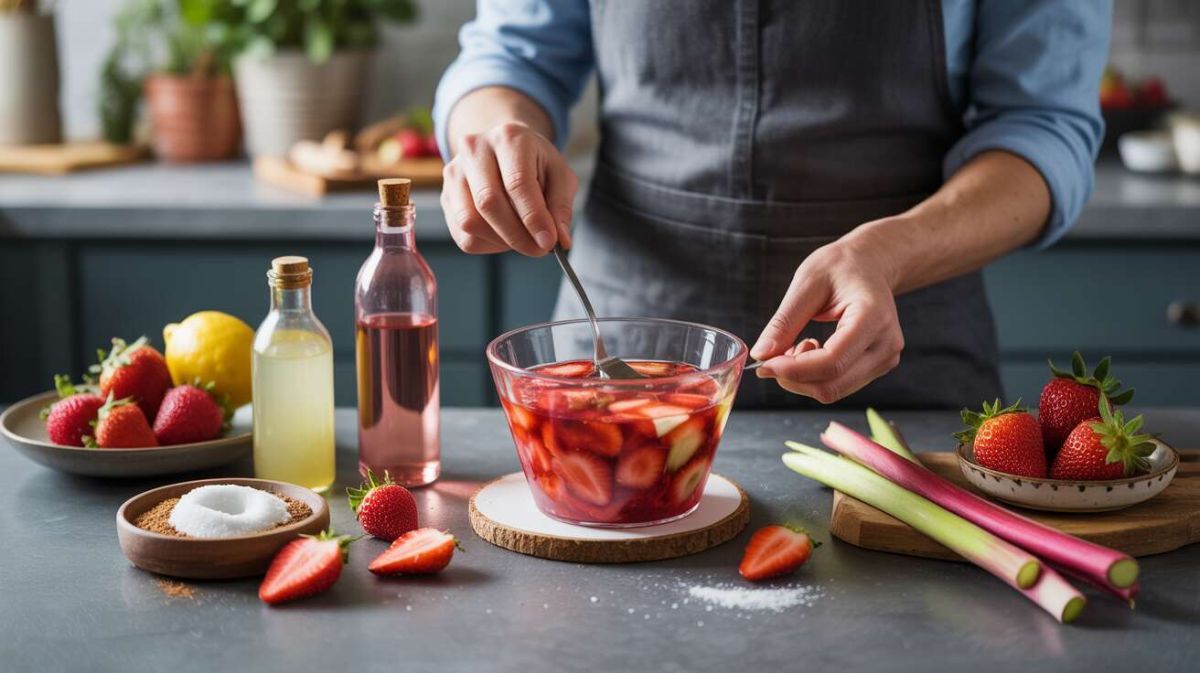 Redécouvrez le plaisir d'une compote fraises-rhubarbe légère et savoureuse