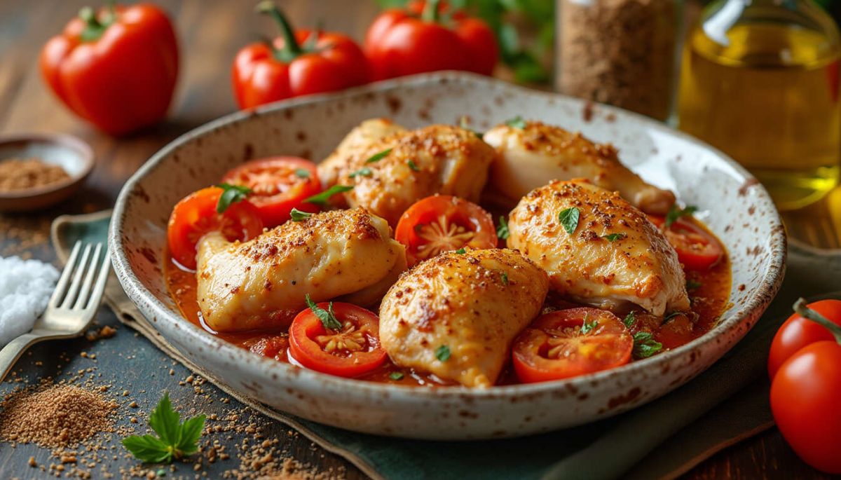 Poulet aux poivrons : un délice coloré et réconfortant