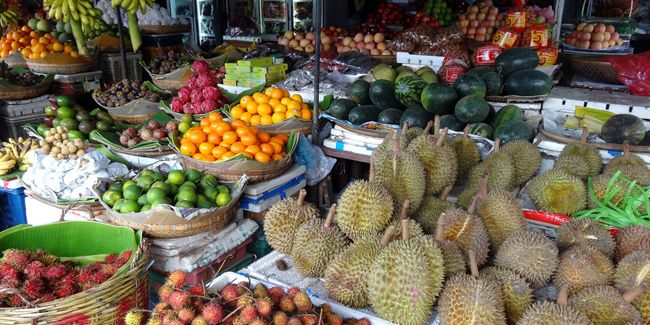 Fruits et légumes exotiques, gorgés de soleil
