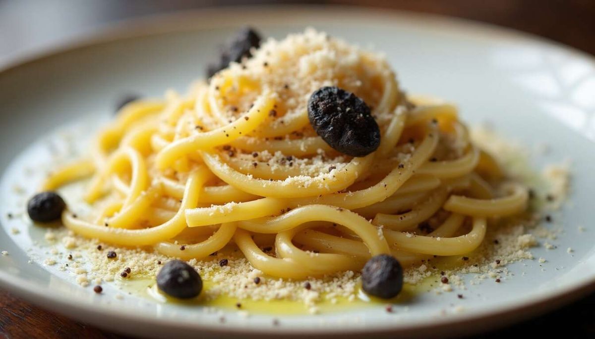 Découvrez la recette légère des pâtes aux truffes et parmesan