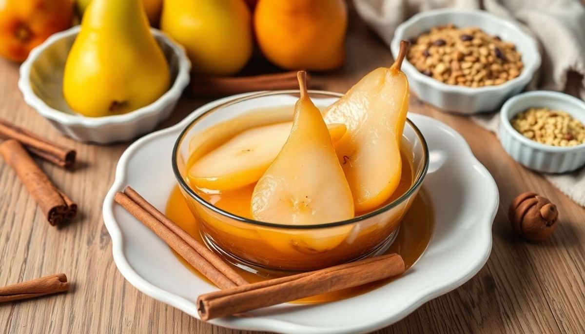 Découvrez la recette des poires confites : un dessert délicieux à réaliser