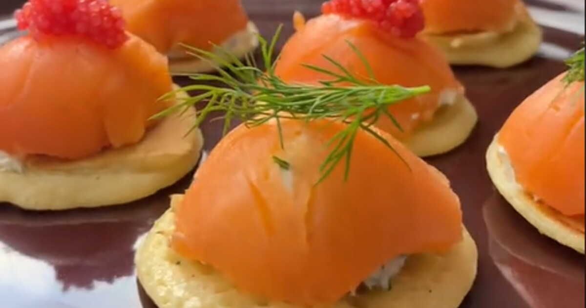 la recette rapide des minis dômes de saumon fumé pour un apéro de Noël réussi