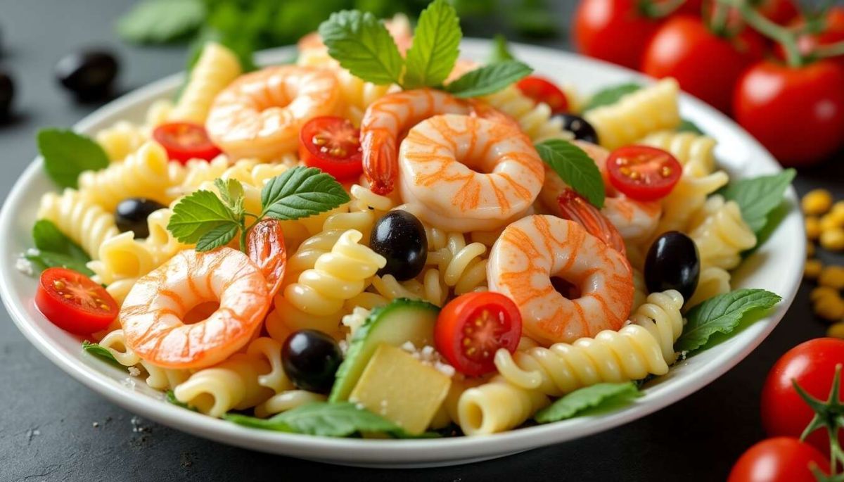 Une salade de pâtes aux crevettes pour éveiller vos sens